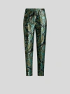 Etro Capitol Floral Jacquard Pants In Green