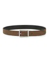 Etro Adjustable Paisley Pattern Metal Buckle Belt In Brown