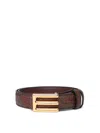 Etro Paisley-jacquard Leather Belt In Brown