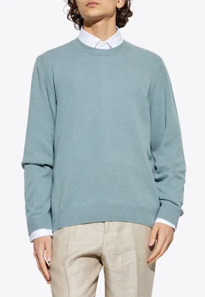 Etro Classic Cashmere Sweater In Blue