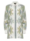 Etro Paisley Print Silk Shirt With Buttoned Cuffs In White