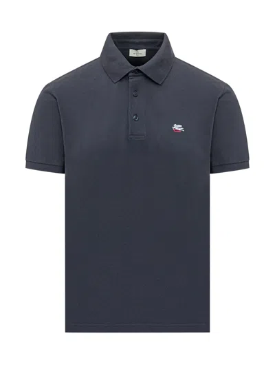 Etro Classic Polo In Blue
