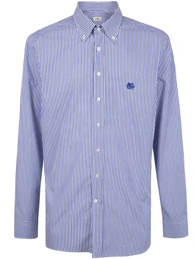 Etro Classic Shirt In Blue