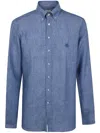 Etro Long Sleeve Shirt Button Down Collar In Blue