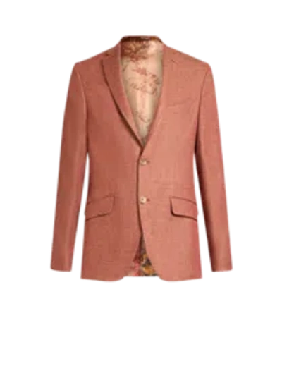 Etro Classic Single-breasted Blazer For Men In Brown
