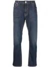 Etro Classic Straight Jeans With Subtle Faded Finish In Blue