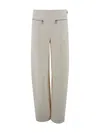 Etro High Waist Straight Cut Wool Trousers In Neutral