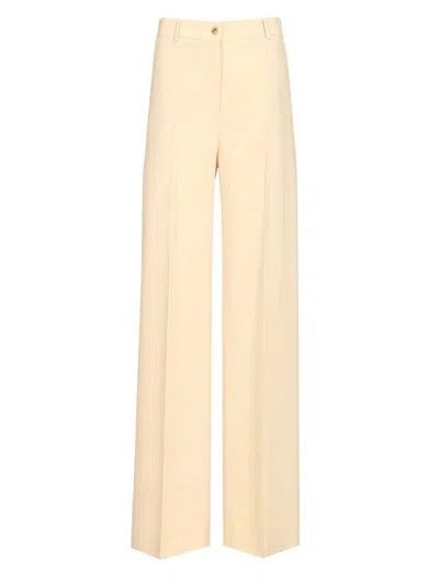 Etro Classic Trousers White In Yellow