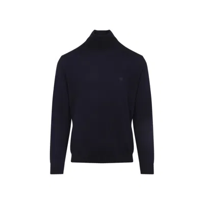 Etro Pegaso-embroidered High-neck Sweater In Black