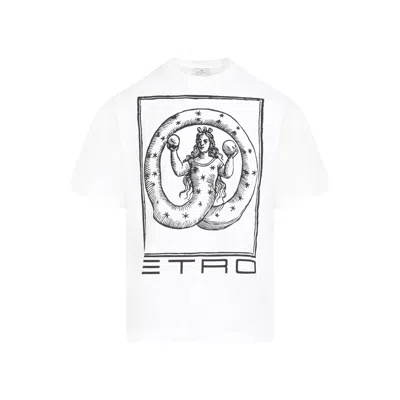 Etro Classic White Cotton T-shirt For Men