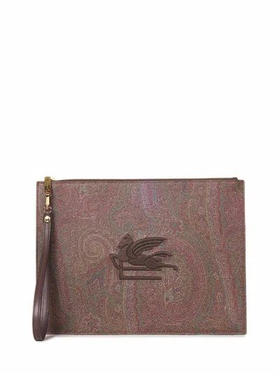 Etro Clutch In Brown