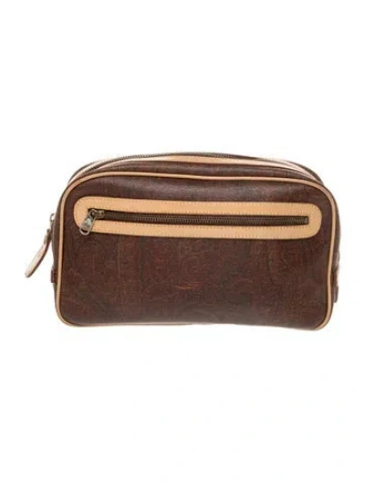 Pre-owned Etro Clutch In Brown