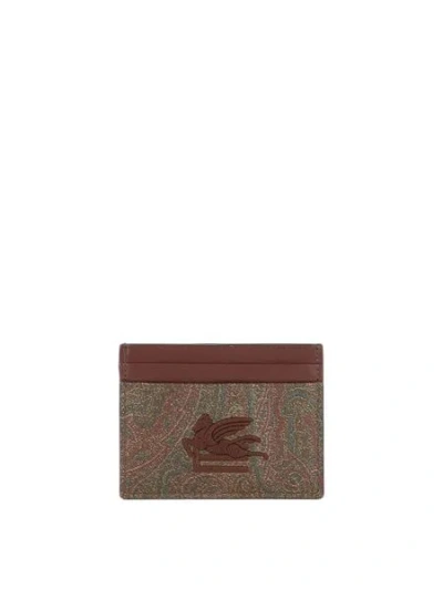 Etro Clutch Paisley In Brown