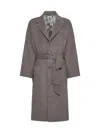 Etro Coat In Dove Grey