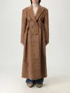 Etro Tailored Long Coat Featuring Paisley Design In Brown
