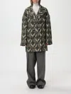 Etro Women Double-breasted Coat With Multicolor Motif In Gelb