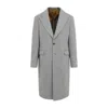 Etro Wool And Cashmere Long Coat In Grey