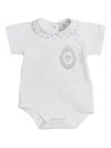 Etro Coat Of Arms-embroidered Bodysuit In White