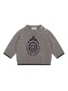 Etro Coat Of Arms-embroidered Jumper In Grey