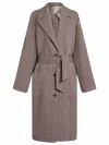Etro Single-breasted Wool Blend Coat In Pink