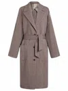 Etro Single-breasted Wool Blend Coat In Pink