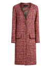 Etro Checked Cotton And Wool-blend Coat In Red