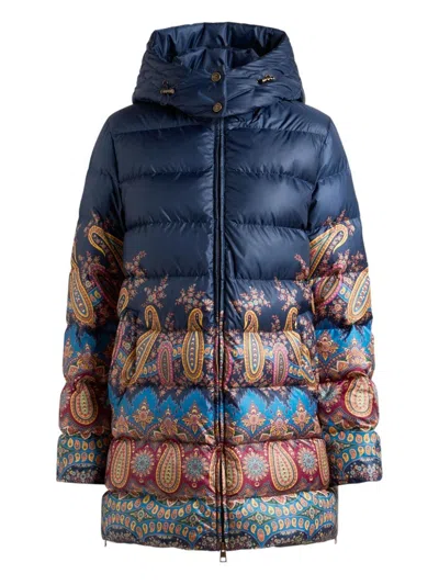 ETRO ETRO COAT WITH PAISLEY PRINT AND HOOD