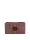 ETRO COATED CANVAS CARD HOLDER WITH PAISLEY MOTIF