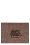 Etro Embroidered Synthetic Leather Wallet