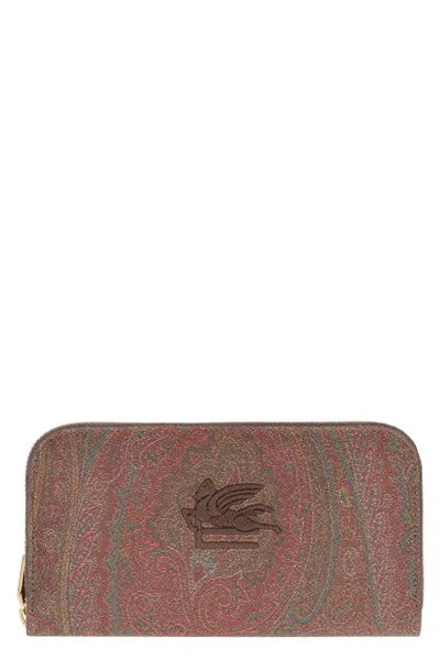ETRO ETRO COATED CANVAS WALLET