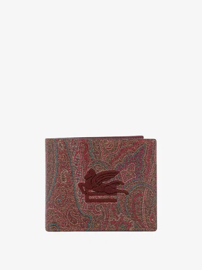 ETRO COATED CANVAS WALLET WITH PAISLEY MOTIF