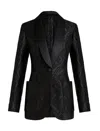 Etro Silk Jacquard Blazer In Black