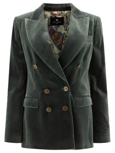 ETRO ETRO VELVET DOUBLE-BREASTED JACKET