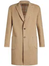 Etro Reversible Single-breasted Coat In Beige