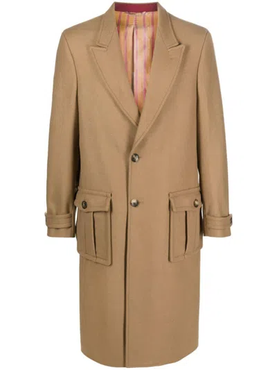 Etro Coats Beige In Orange