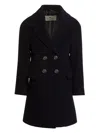 Etro Double-breasted Coat In Black