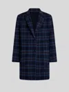 Etro Coats In Blue