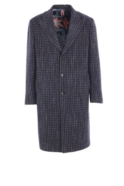 Etro Coats In Blue
