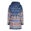 Etro Long Hooded Quilted Jacket With Paisley Pattern In Multi