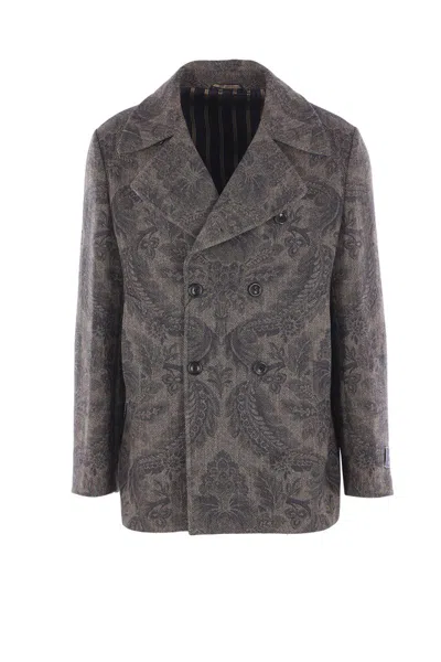 Etro Coats In Brown