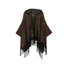 Etro Paisley-print Hooded Poncho In Brown