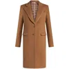 Etro Logo-engraved Buttons Coat In Brown