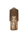 Etro Metallic Brocade Single-breasted Coat In Multicolor