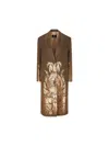 Etro Metallic Brocade Single-breasted Coat In Multicolor