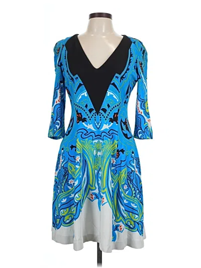 Pre-owned Etro Cocktail Dress In Blue