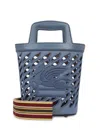 Etro Logo Shoulder Bag In Blue