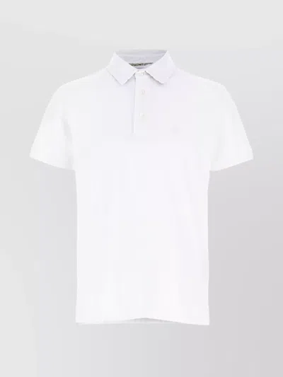 Etro Collared Polo With Side Slits In White