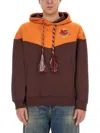 Etro Hooded Sweatshirt With Logo In Brown