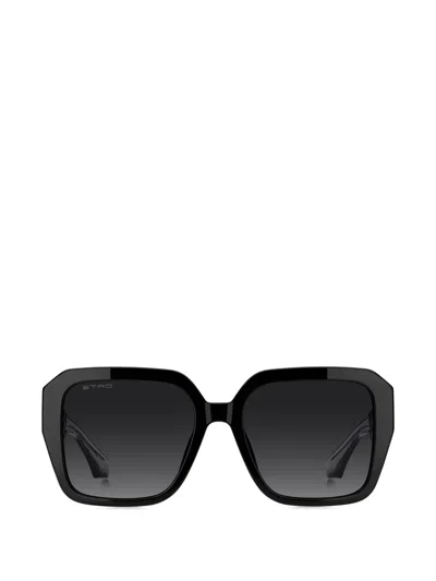 Etro Color Stripes Sunglasses In Black