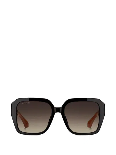 Etro Color Stripes Sunglasses In Black